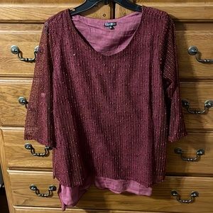 Hannah Sheer 3/4 sleeve top